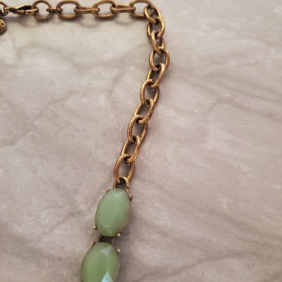 ✨ J.Crew Blue Green Rhinestones Crystals Cluster Statement Necklace ✨ - Picture 5 of 16